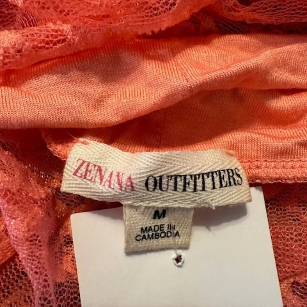 Zenana Outfitters coral lace